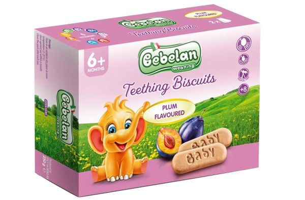 Baby Teething Biscuits Бисквити за гризкане със слива 6М+ 200 г