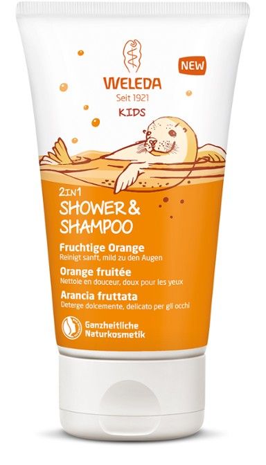 Weleda Kids Детски душ-гел и шампоан 2в1 с портокал 150 мл