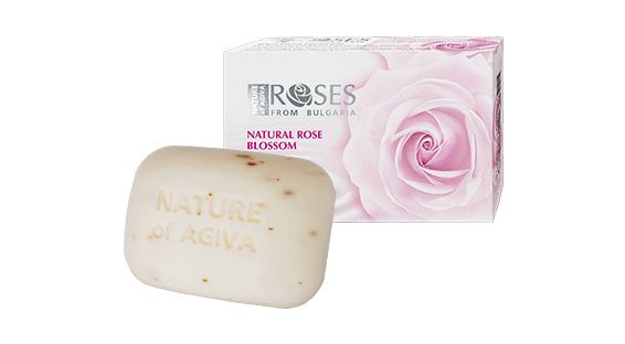 Agiva Roses Сапун с розов цвят бял 75 гр