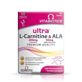 Ultra Л-Карнитин + Алфа-липоева киселина x 60 таблетки Vitabiotics ▷ Galen