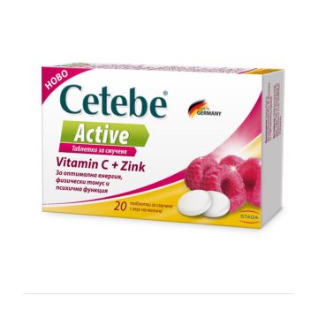 Cetebe Aktiv Витамин C + Цинк х20 таблетки за смучене Stada