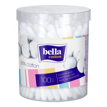 Bella Cotton Клечки за уши в кръгла кутия х 100 бр 