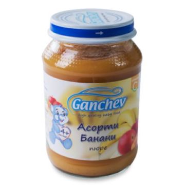 Ganchev Пюре асорти с банани 4М+ 190 гр
