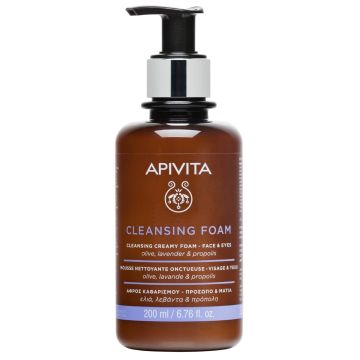 Apivita Cleansing Почистваща кремообразна пяна за лице и очи 200 мл