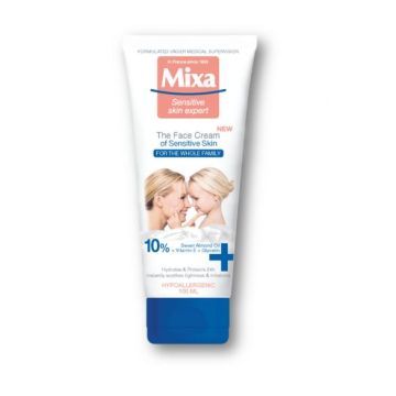 Mixa The Face Cream Крем за лице за чувствителна кожа за цялото семейство 100 мл 