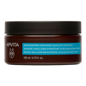 Apivita Holistic Hair Care Хидратираща маска за коса с алое и хиалуронова киселина 200 мл