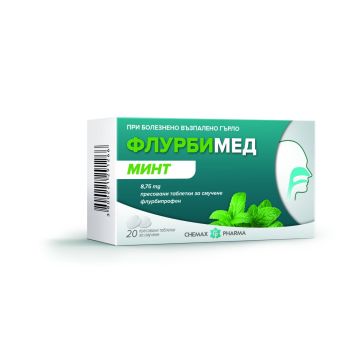 Флурбимед минт 8.75 мг х 20 таблетки за смучене Chemax Pharma