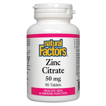 Natural Factors Zinc Citrate Цинк (цитрат) за имунитет и здрава кожа 50 мг 90 таблетки