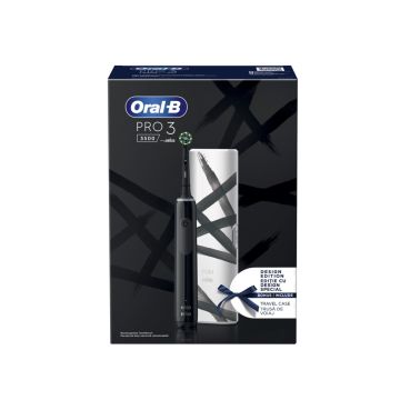 Oral-B Pro 3 3500 Електрическа четка за зъби черна + Калъф за пътуване черен Комплект