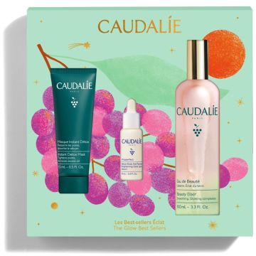 Caudalie Еликсир за красота 100 мл + Caudalie Vinoperfect Озаряващ серум против тъмни петна 10 мл + Caudalie Vinergetic C+ Мигновена детокс маска 15 мл Комплект