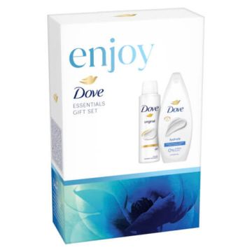 Dove Hydrate Хидратиращ душ гел 250 мл + Dove Advanced Care Original Дезодорант спрей против изпотяване за жени 150 мл Комплект