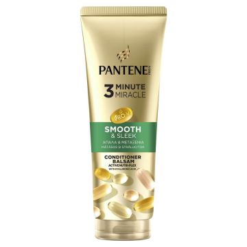 Pantene Smooth & Sleek 3 Minute Miracle Балсам серум за копринено мека и гладка коса 220 мл