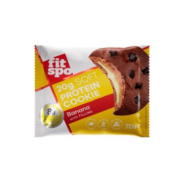 FITSPO Soft Protein Cookieе Banana Протеинова бисквита Банан 70 гр