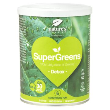 Nature's Finest Био супер микс Super Greens Detox 150 гр