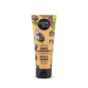 Organic Shop Gentle Face Exfoliant Coffee & Limonnik Ексфолиант за лице Кафе и лимонник 75 мл