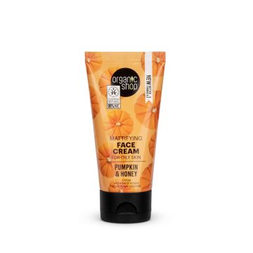 Organic Shop Mattifing Cream Pumpkin& Honey Крем за лице за мазна кожа Тиква и Мед 50 мл
