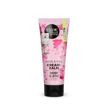 Organic Shop Cherry & Lotus Hand & Nail Cream-Balm Крем за ръце и нокти Череша и лотос 75 мл