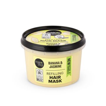 Organic Shop Refilling Hair Mask Banana & Jasmine Маска за коса Банан и жасмин 250 мл