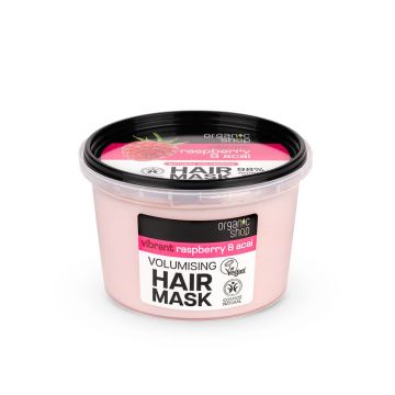 Organic Shop Volumising Hair Mask Raspberry & Acai Маска за коса Малина и асай 250 мл
