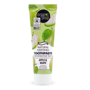 Organic Shop Toothpaste For Sensitive Teeth Apple & Grape Паста за чувствителни зъби Ябълка и грозде 100 мл