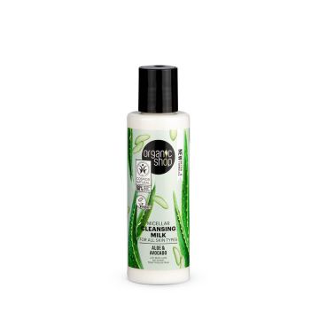 Organic Shop Micellar cleansing milk for all skin types Avocado & Aloe Мицеларно мляко за лице Авокадо и алое 150 мл