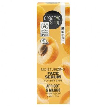 Organic Shop Moisturizing Face Serum for dry skin Apricot and Mango Серум за лице Кайсия и манго 30 мл