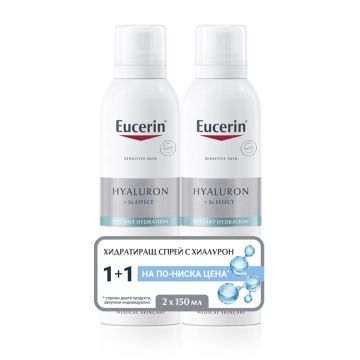 Eucerin Hyaluron Хидратиращ спрей за лице с хиалуронова киселина 150 мл х 2 бр Комплект