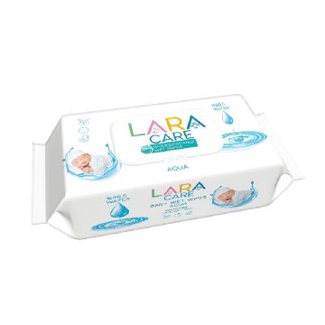 Lara Care Aqua Мокри кърпи за бебета и деца, с капак х 72 бр