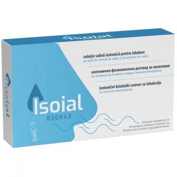 Isoial Изотоничен физиологичен разтвор при запушен нос флакони 5 мл х 15 бр