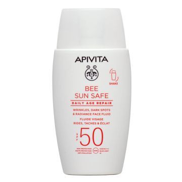 Apivita Bee Sun Safe Слънцезащитен флуид против стареене SPF50 50 мл