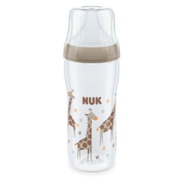 Nuk Perfect Match Temperature Control PP Шише със силиконов биберон XL 6М+ 360 мл Жираф