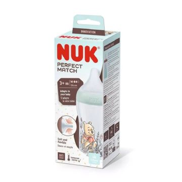 Nuk Termo Control Шише РР със силиконов биберон M 3M+ 260 мл
