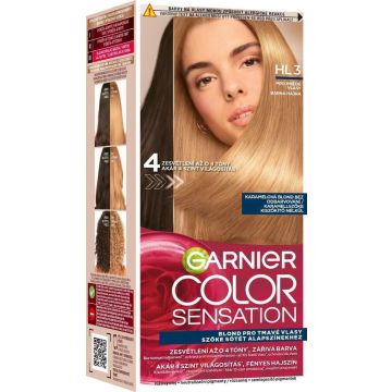 Garnier Color Sensation Изсветляваща боя за тъмнокестеняви коси, HL3 8.31 Brown Hair/ Медно русо