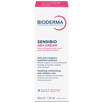 Bioderma Sensibio AR+ Успокояващ хидратиращ крем за чувствителна кожа със зачервявания 40 мл
