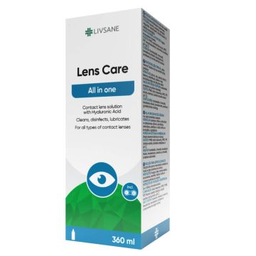  Livsane Разтвор и контейнер за контактни лещи 360 мл
