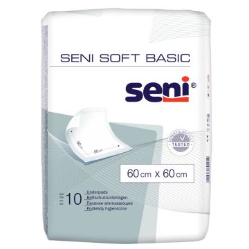 Seni Soft Basic Абсорбиращи хигиенични чаршафи 60х60 см х 10 бр