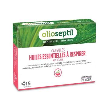 OLIOSEPTIL CAPSULES HUILES ESSENTIELLES À RESPIRER Капсули с етерични масла за инхалация х 15 броя