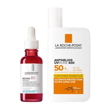 La Roche-Posay Anti-Age Протокол с ретинол срещу изразени бръчки и неравномерен тен (грижа и слънцезащита) Комплект
