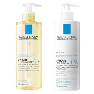 La Roche-Posay Lipikar Хидратираща рутина за суха, груба кожа с 10% урея 