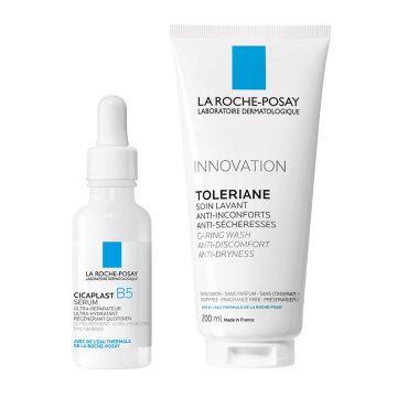 La Roche-Posay Ултравъзстановяващ протокол за дехидратирана и раздразнена кожа (почистване и грижа) Комплект