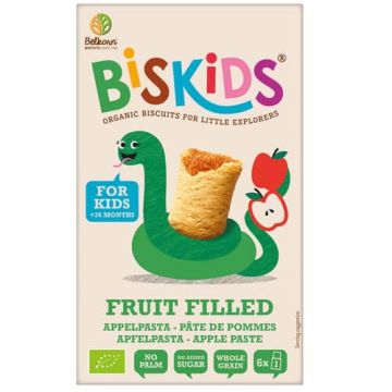 Belcorn Био пълнозърнести бисквити за деца с ябълков пълнеж 120 гр