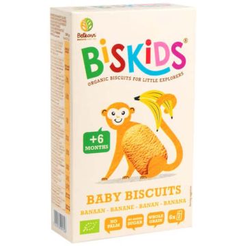 Belcorn Био детски бисквити с вкус на банан 6М+ 120 гр