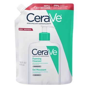 CeraVe Почистващa гел-пяна за лице и тяло за нормалнa до мазна кожа 473 мл Пълнител