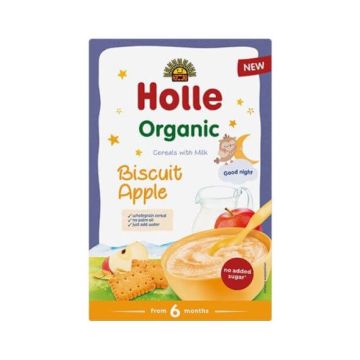 Holle Био млечна каша с бисквити и ябълка 6М+ 250 гр