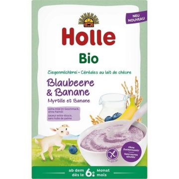 Holle Био каша с козе мляко, боровинка и банан 6М+ 200 гр