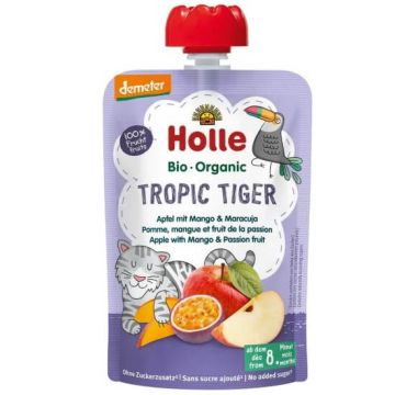 Holle Био пауч ябълка, манго, маракуя 8М+ 100 гр