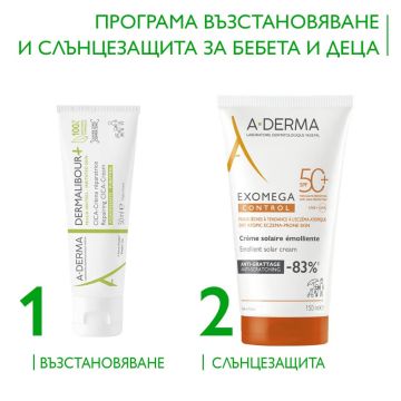 A-Derma Комплект възстановяване и слънцезащита за бебета и деца