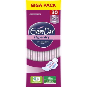 Everyday Hyperdry Maxi Night Ultra Plus Дамски превръзки х 30 броя