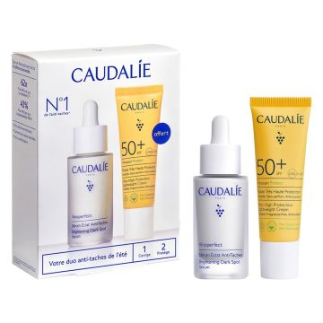 Caudalie Vinoperfect Серум за сияйна кожа и равномерен тен 30 мл + Caudalie Vinosun Флуид за лице с много висока защита SPF50+ 25 мл. Комплект