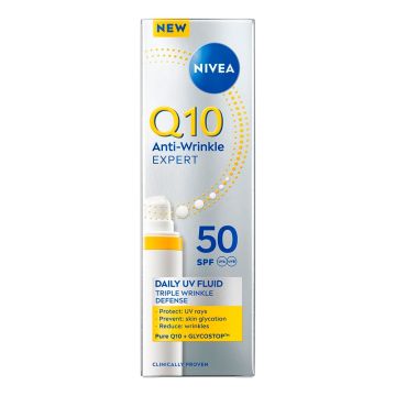 Nivea Q10 UV флиуд против гликация и бръчки SPF50 40 мл